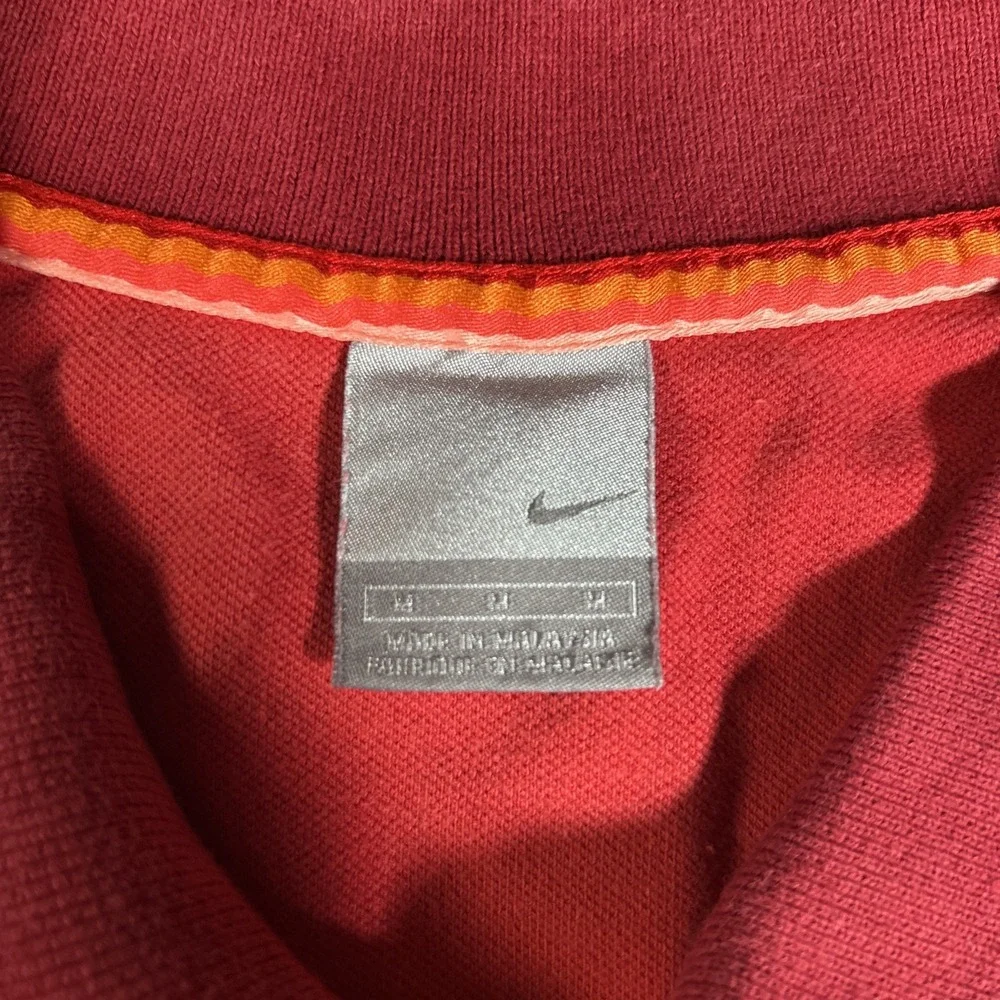 Vintage Nike Shirt Men's M Red Short Sleeve Polo Golf Logo Stretch Y2K Classic